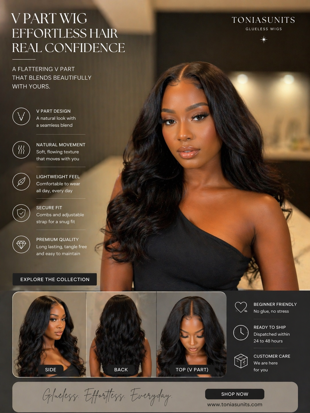 Sample V part Wig